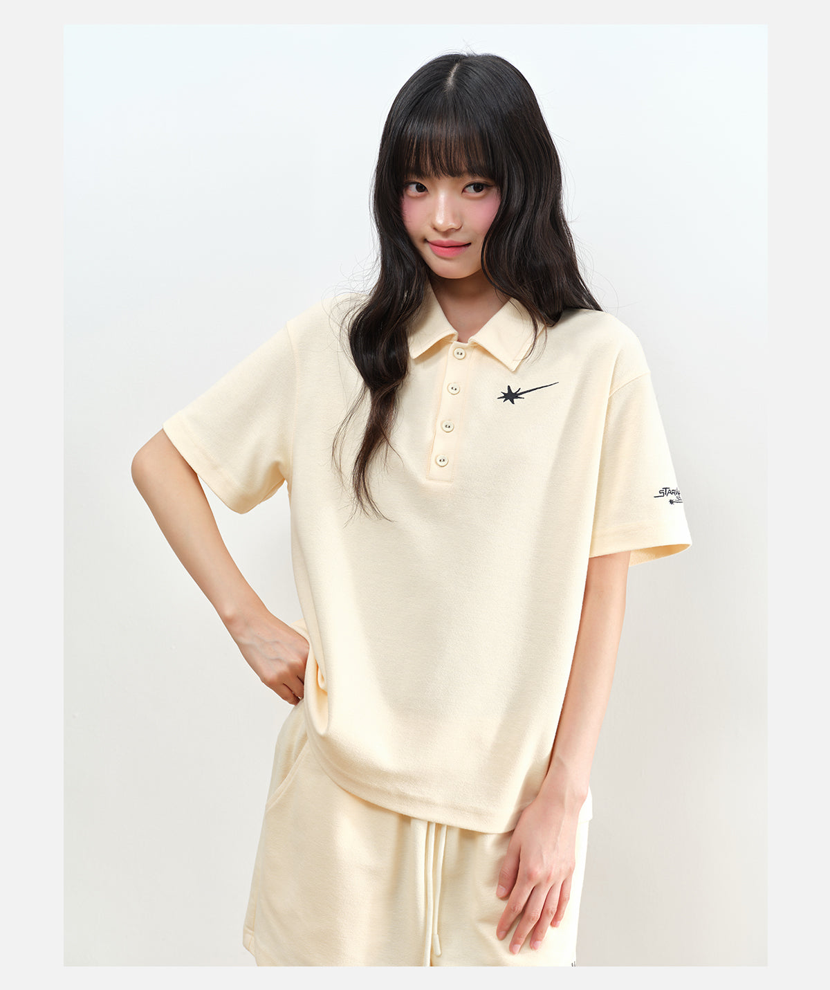 Yellow French terry shorts Polo