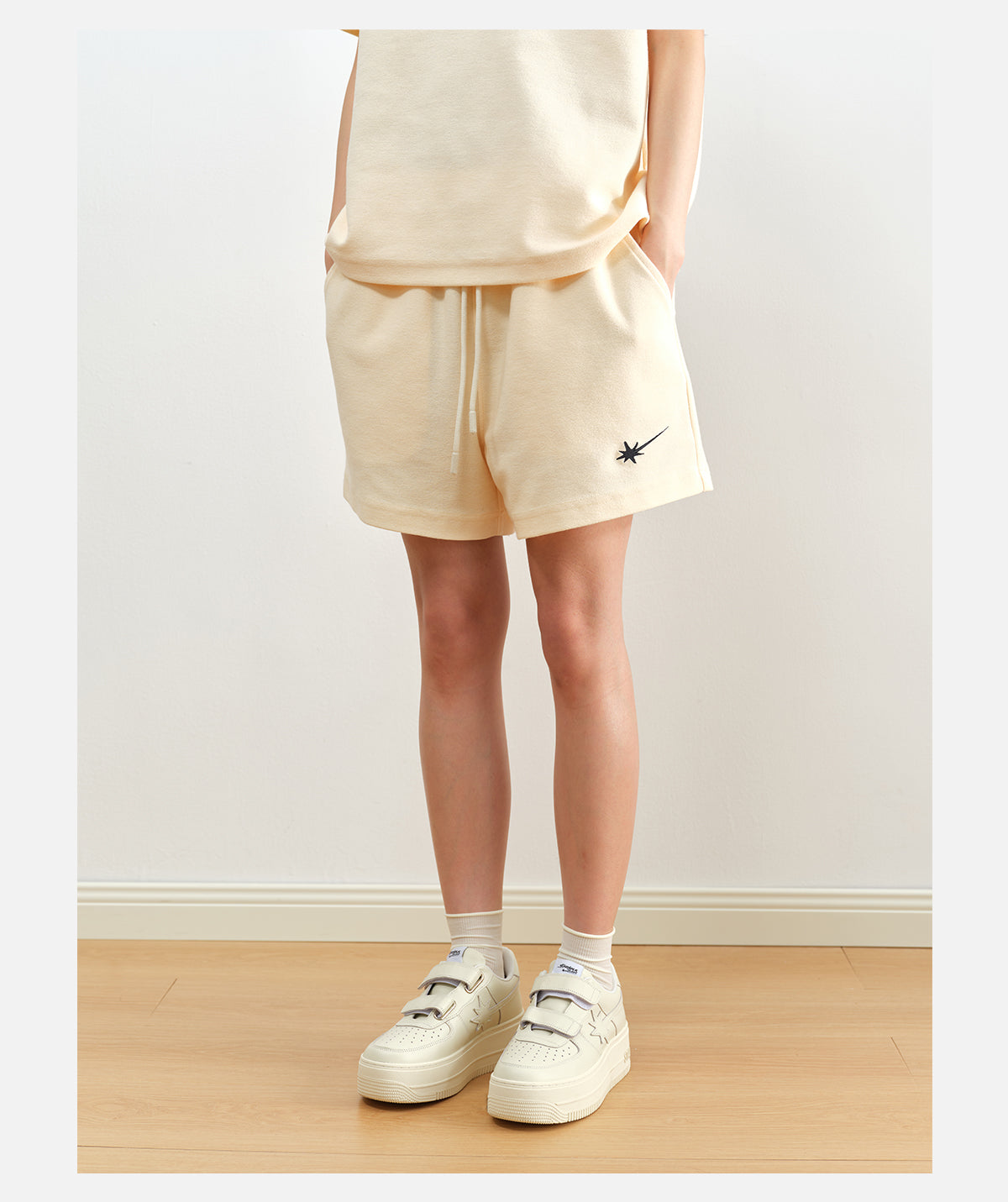 Yellow French Terry Shorts