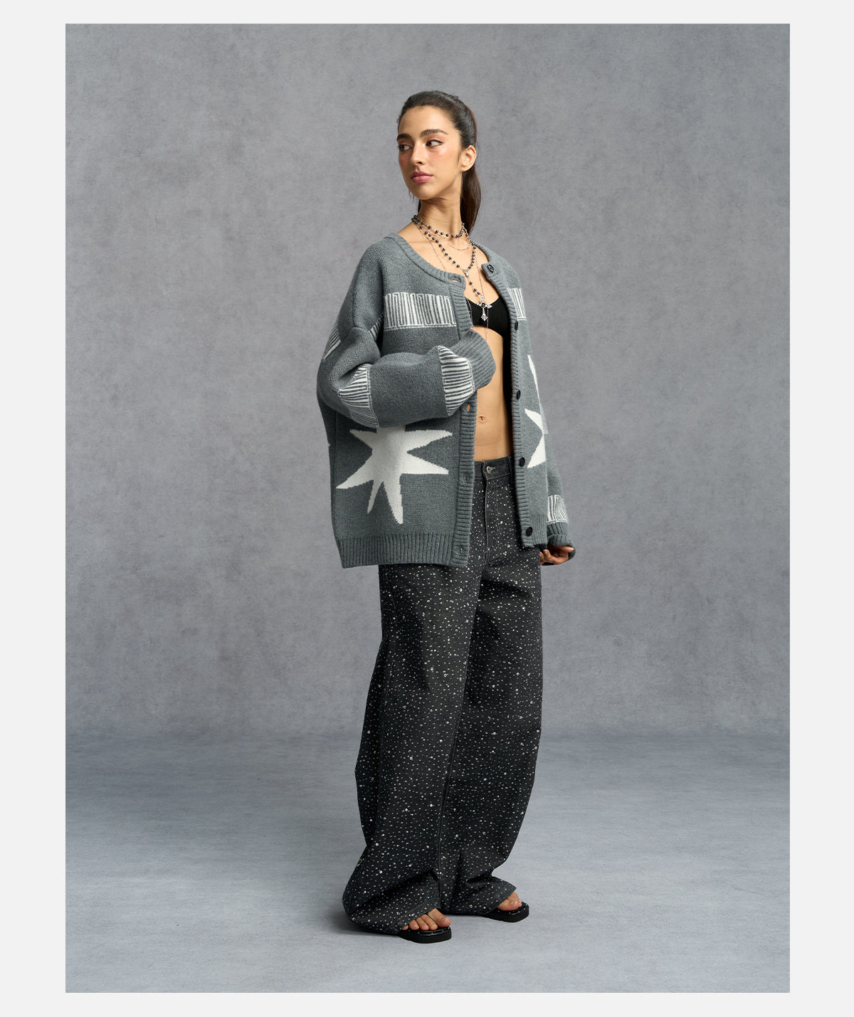 JACQUARD STAR CARDIGAN