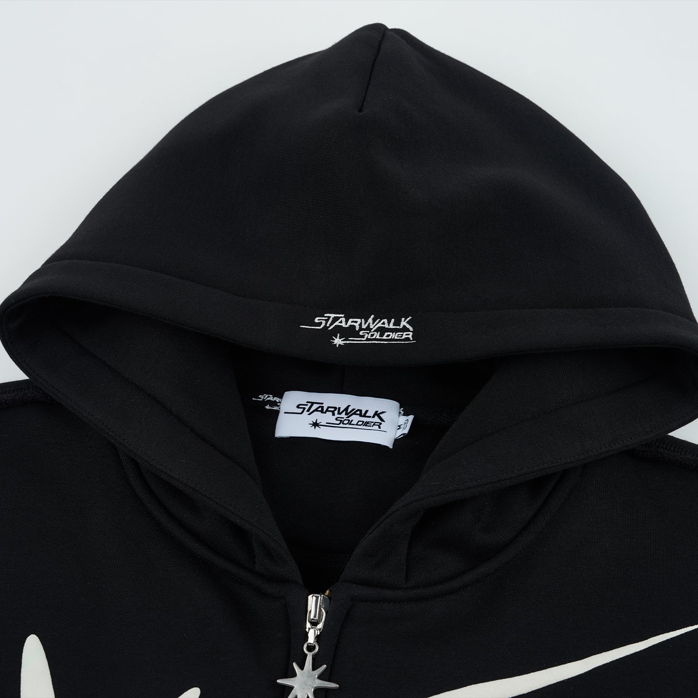 BASIC STAR CROP ZIP HOODIE