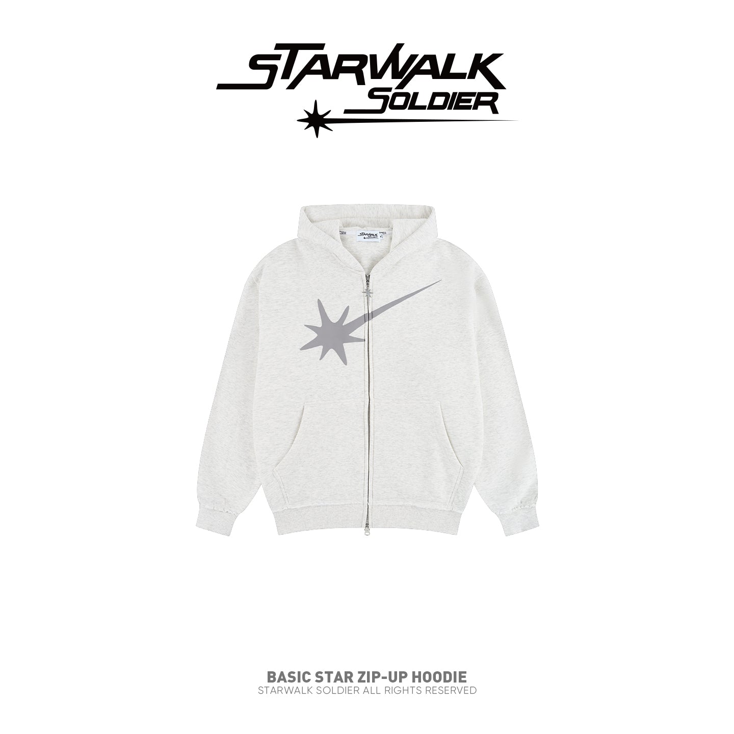 BASIC STAR ZIP-UP HOODIE