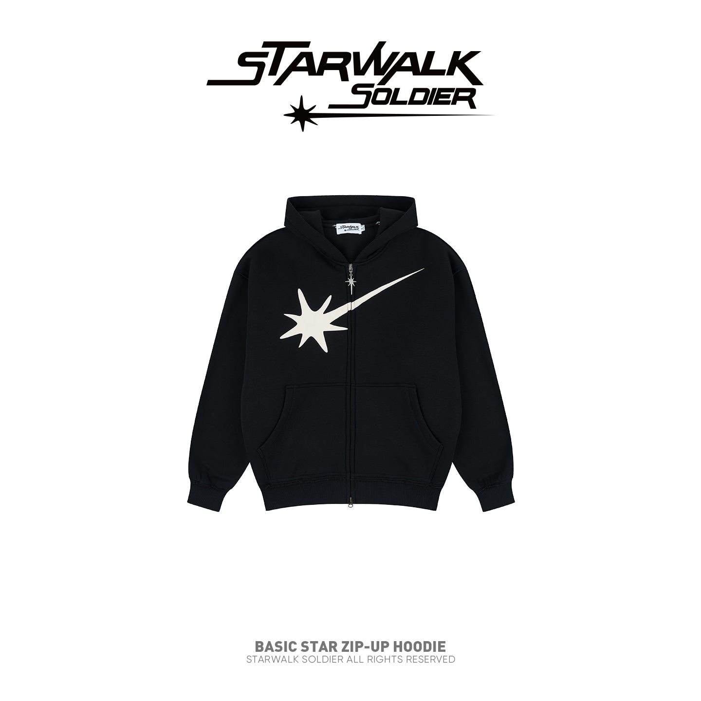 BASIC STAR ZIP-UP HOODIE