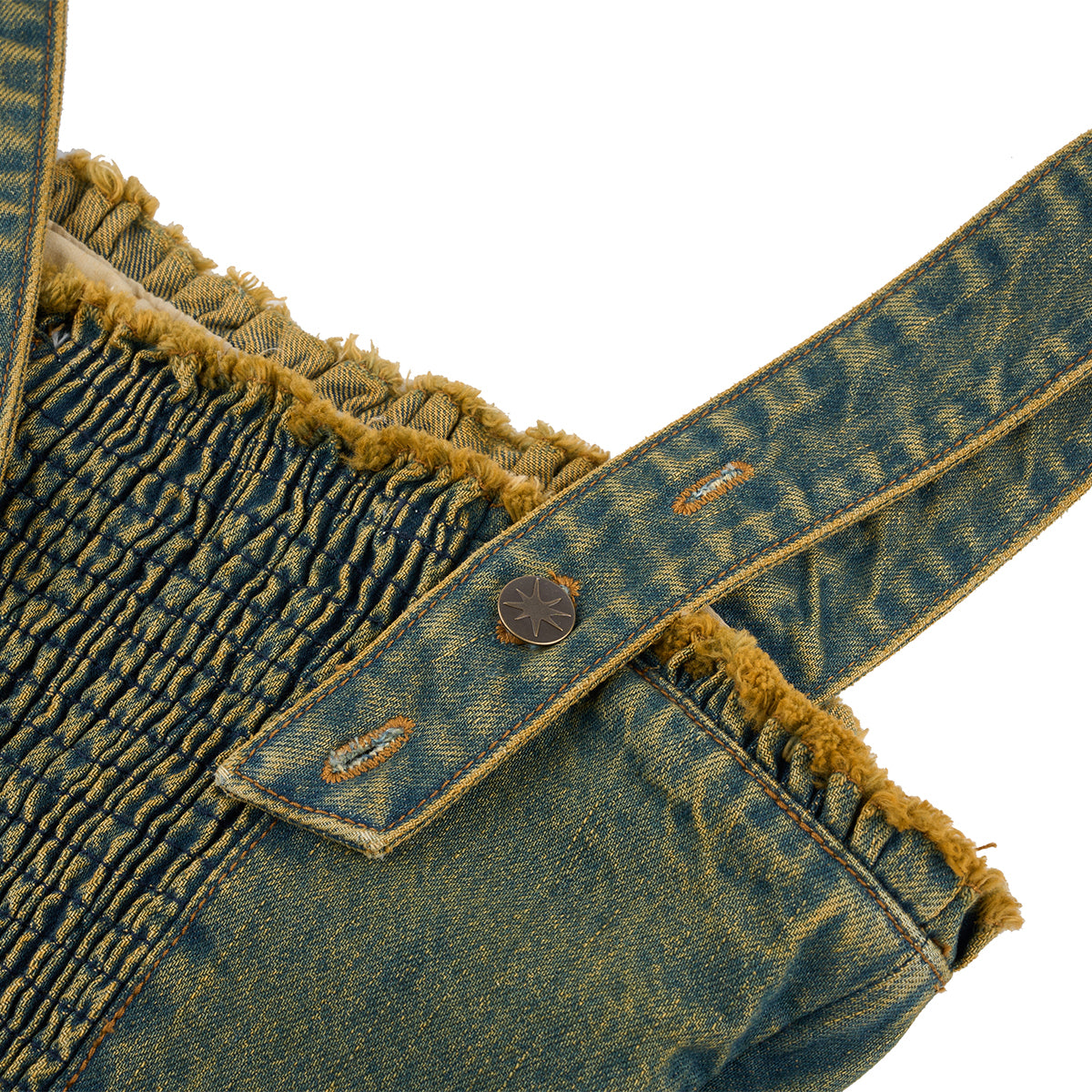 Denim Square Neck Croset