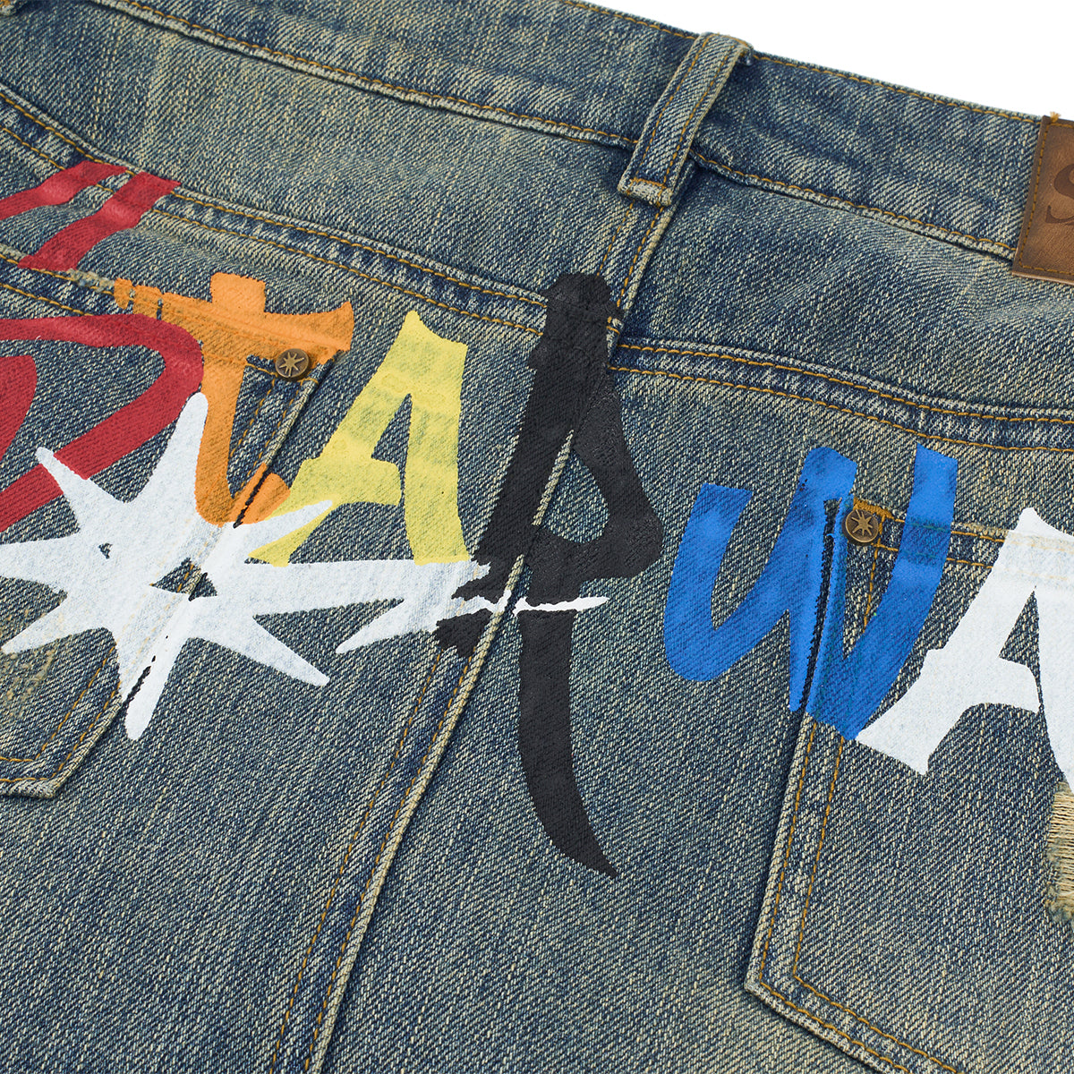 Washed Denim Mini skirt