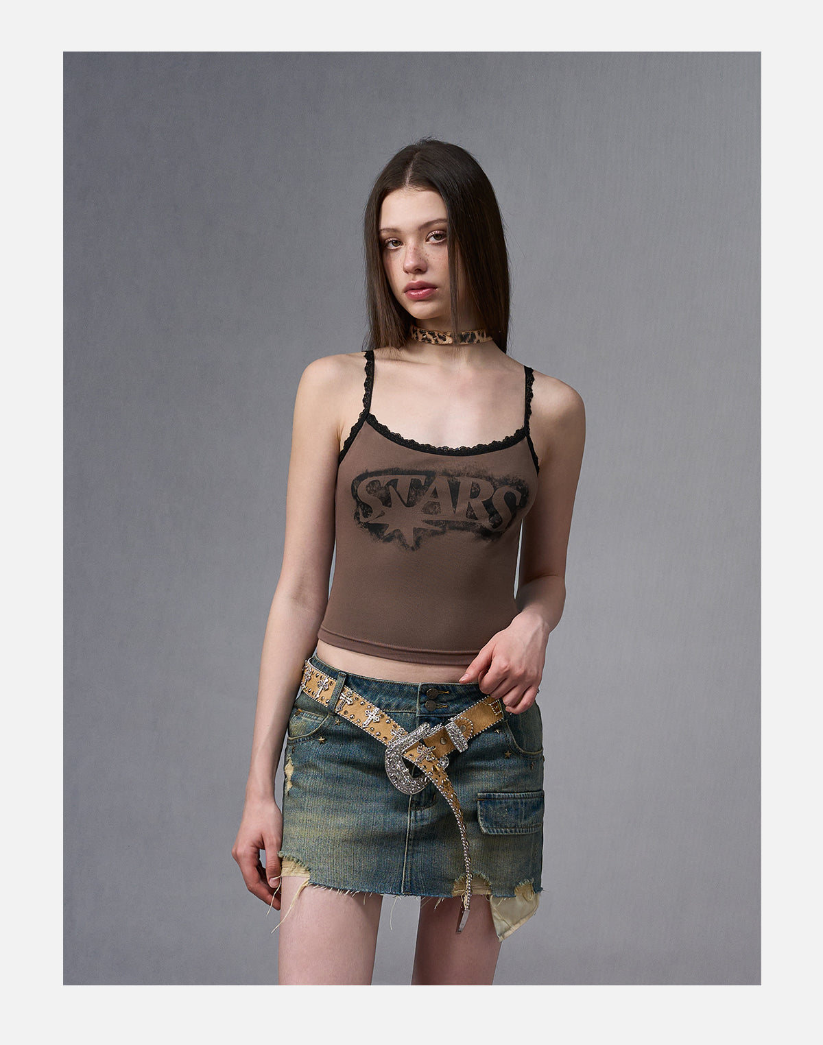 Embroidered Lace Tank Top