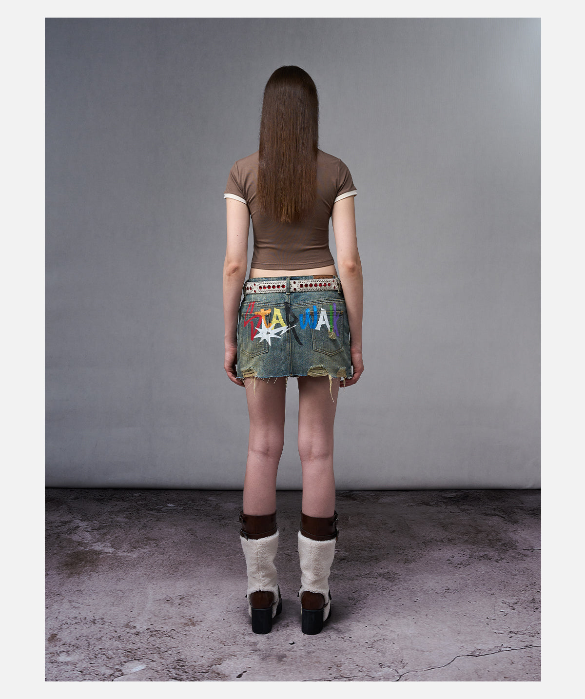 Brown Crop T-shirt