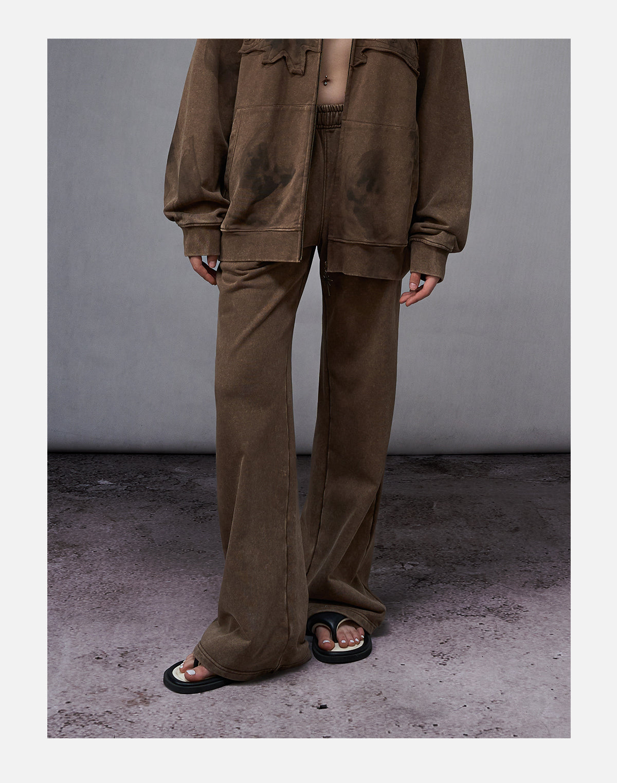 Brown Faded Sweatpants