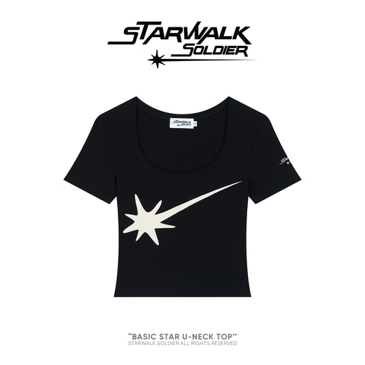 BASIC STAR U-NECK TOP