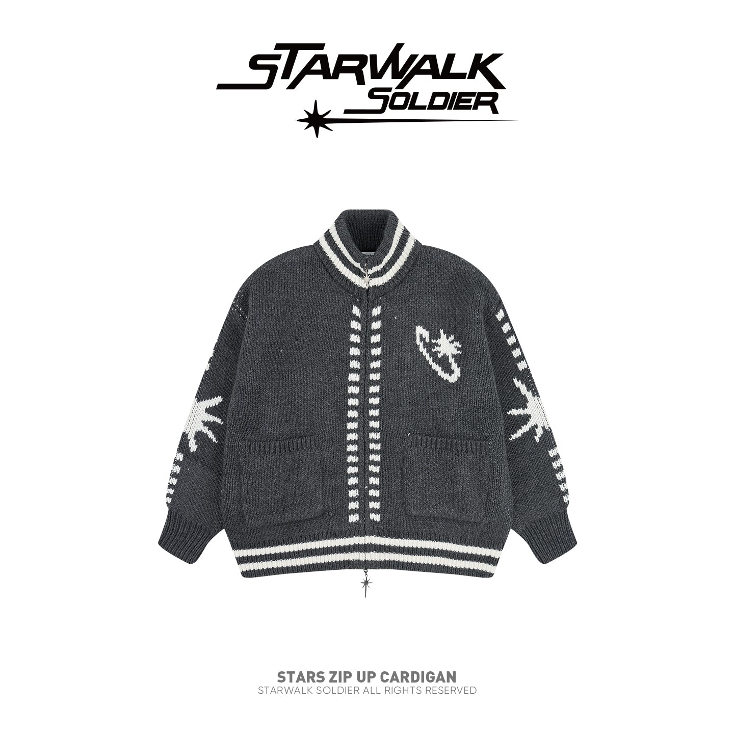 Stars Zip up Cardigan