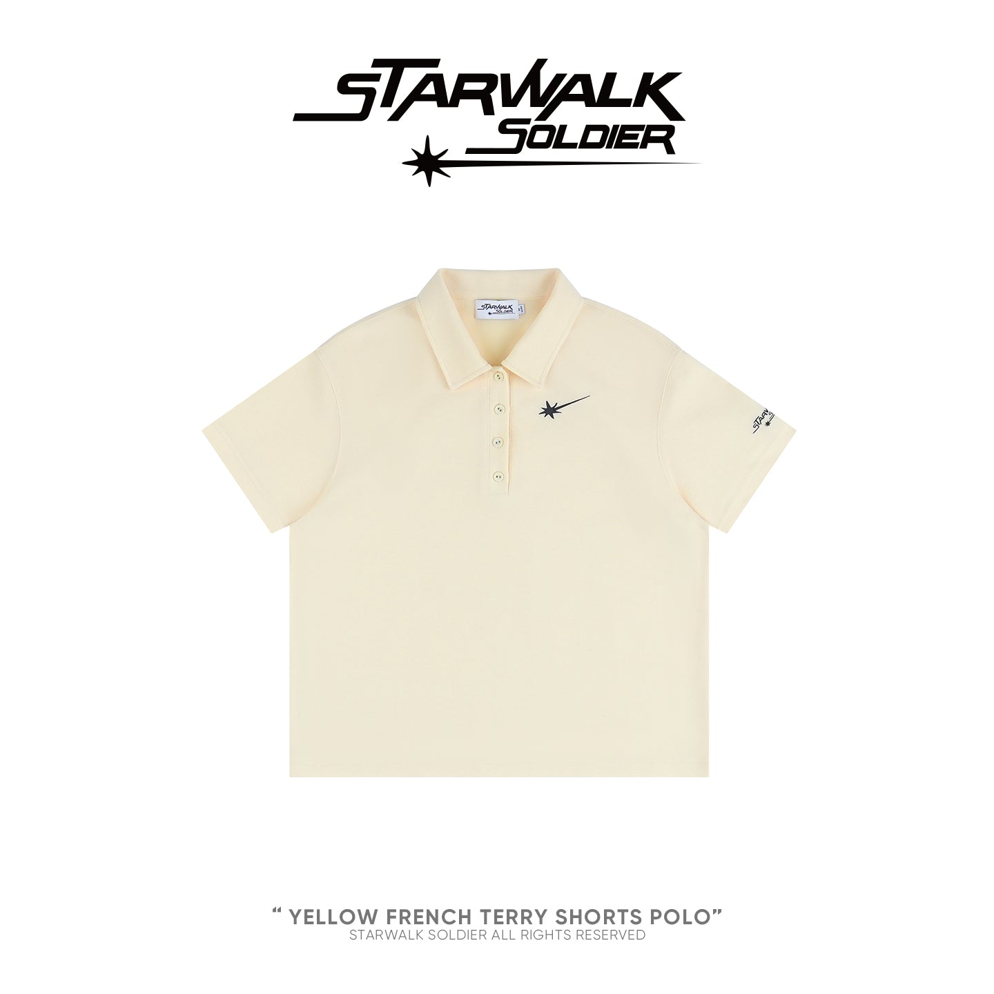 Yellow French terry shorts Polo