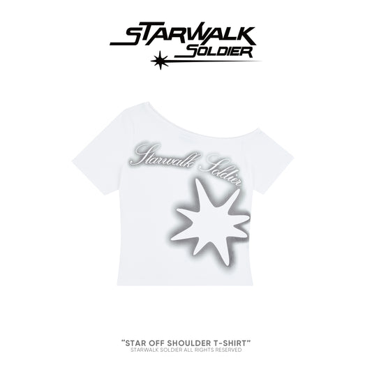 STAR OFF SHOULDER T-SHIRT