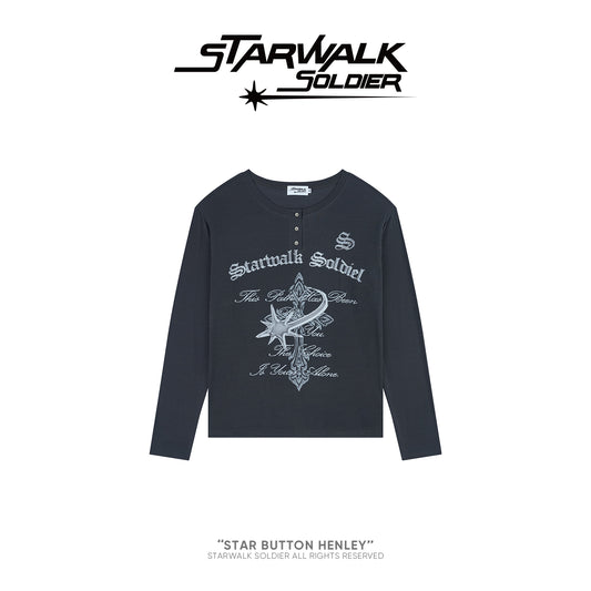 STAR BUTTON HENLEY