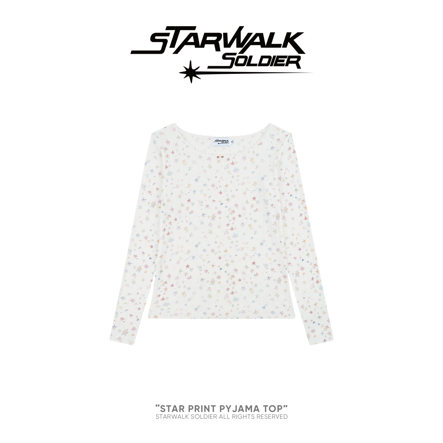Star Print Pyjama Top