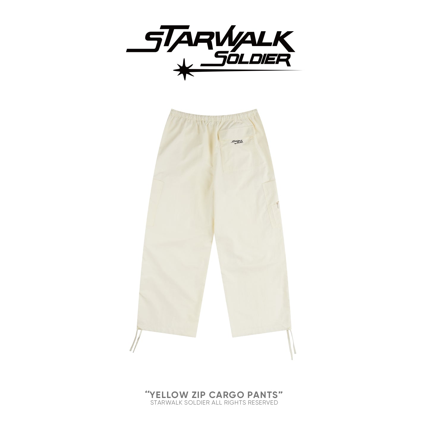 Yellow Zip Cargo Pants