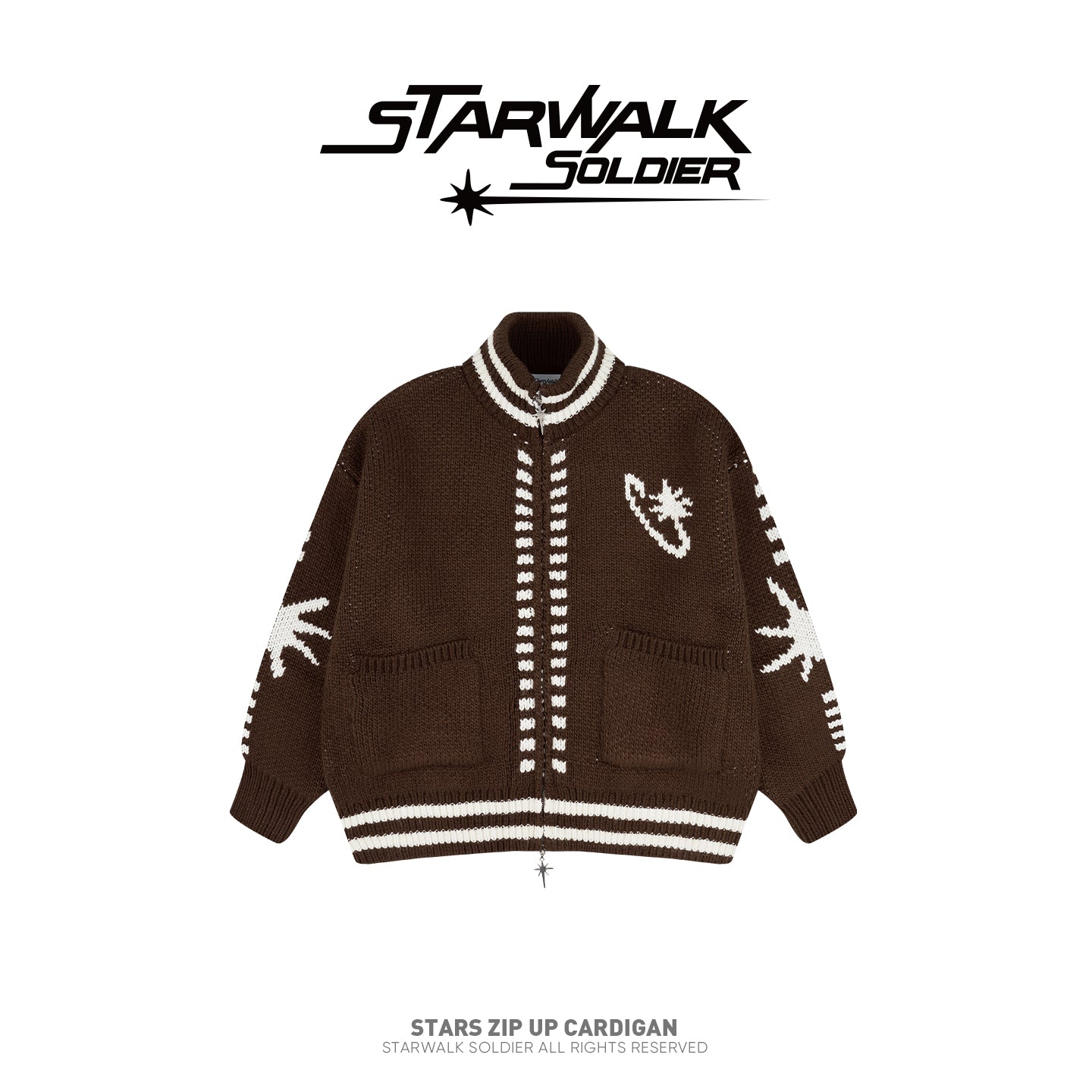 Stars Zip up Cardigan