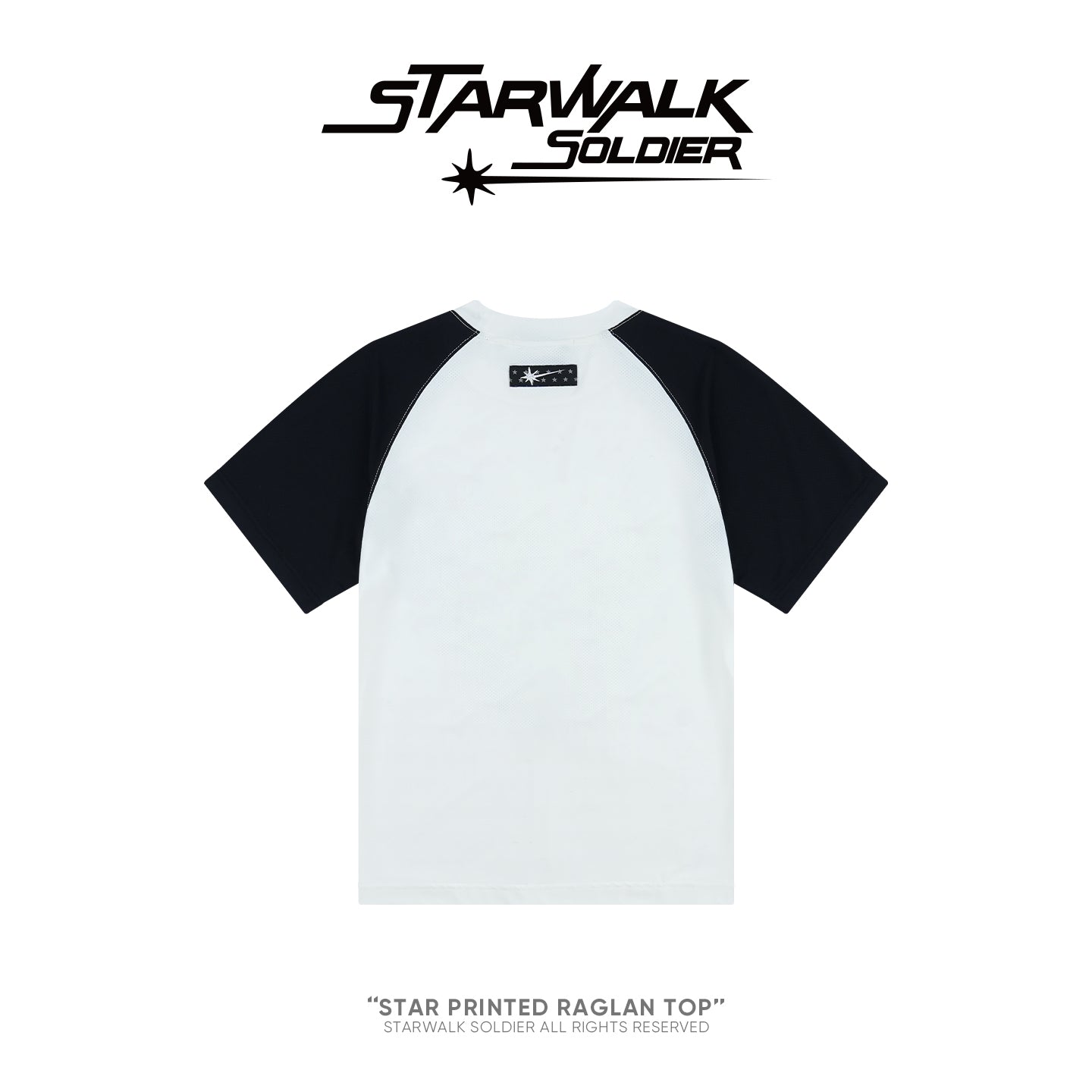 Star Printed Raglan Top