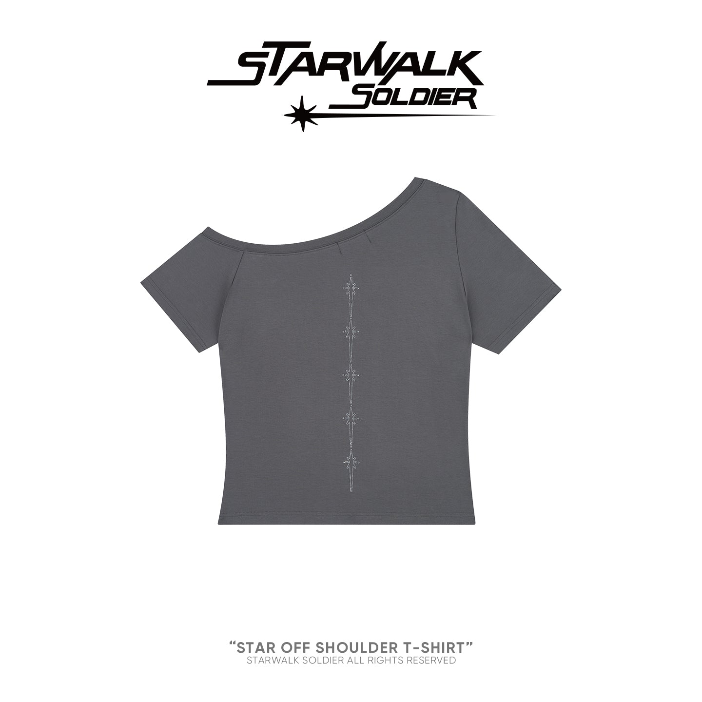 STAR OFF SHOULDER T-SHIRT