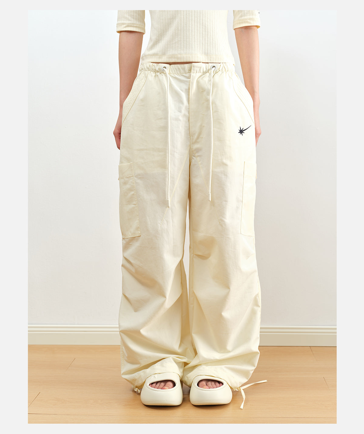 Yellow Zip Cargo Pants