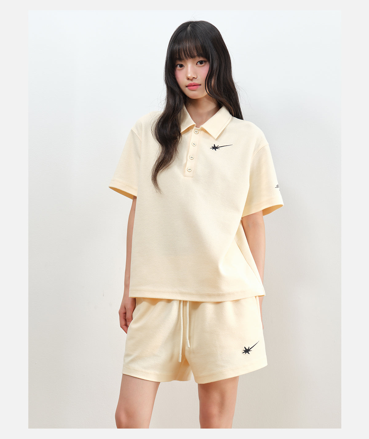 Yellow French terry shorts Polo
