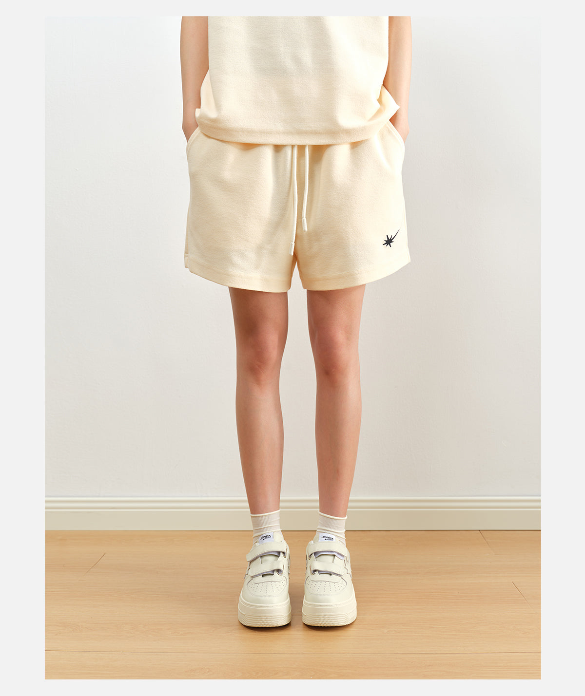 Yellow French Terry Shorts