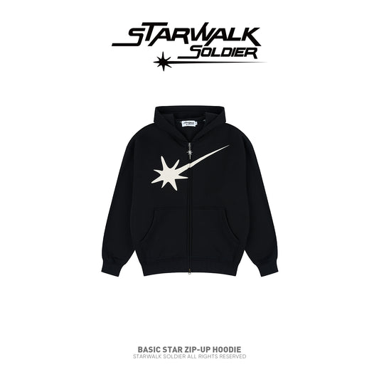BASIC STAR ZIP-UP HOODIE
