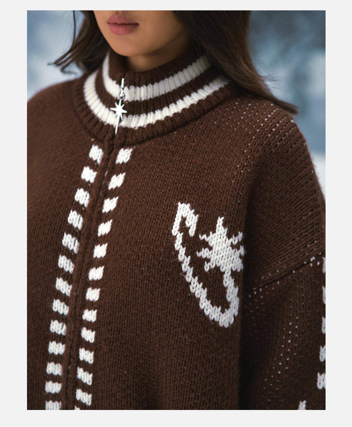 Stars Zip up Cardigan