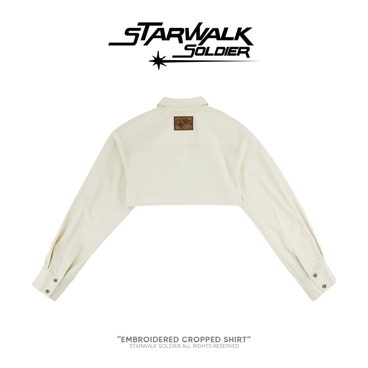 Embroidered Cropped Shirt