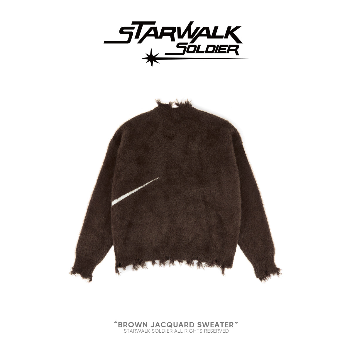 Brown Jacquard Sweater