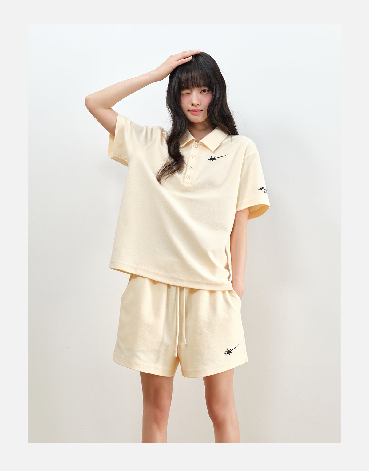 Yellow French Terry Shorts