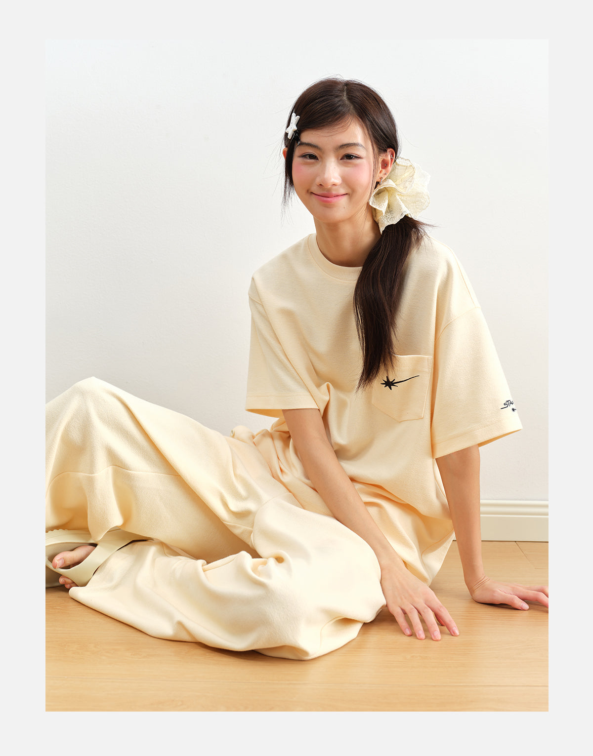 Yellow French terry T-Shirt